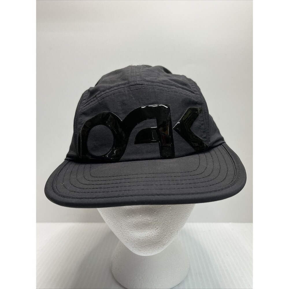 Oakley Womens Mark II 5 Panel Hat Black OAK Logo Adjustable For Custom Fit Cap